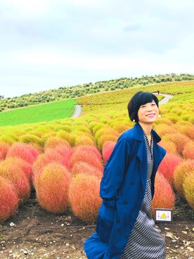 「Another Edition（アナザーエディション）のアイテム（トレンチコート）」を使った、WinterBirchさん（レディース・165cm）の秋コーディネート