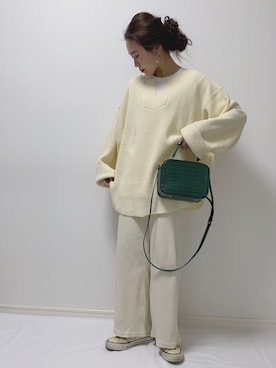 「レイヤードstyle」｜「アイテム（ハンドバッグ）」を使った、äiiikäさん（レディース・154cm）の冬コーディネート