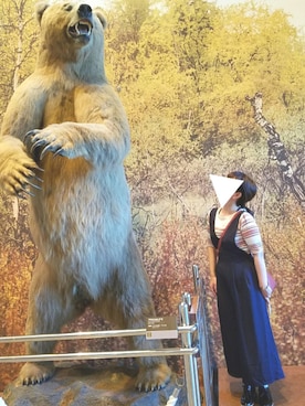 「archives（アルシーヴ）のアイテム（オールインワン・サロペット）」を使った、ねこくんさん（レディース・158cm）の秋コーディネート
