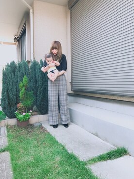 「URBAN RESEARCH（アーバンリサーチ）のアイテム（パンツ）」を使った、yukiさん（キッズ・80cm）の秋コーディネート