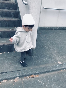 「ストリート服が好き」｜「アイテム（スリッポン）」を使った、yukiさん（キッズ・80cm）の秋コーディネート