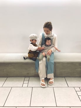 「select MOCA（セレクトモカ）のアイテム」を使った、yukiさん（キッズ・90cm）の秋コーディネート