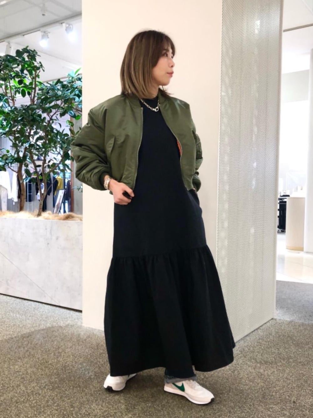 「PHILIPPE AUDIBERTの＜PHILIPPE AUDIBERT（フィリップオーディベール）＞JUDE ネックレス/シルバーカラー ∴（ネックレス、シルバー系）」を使った、kobayashiさん（レディース・160cm）の冬コーディネートの1枚目の写真