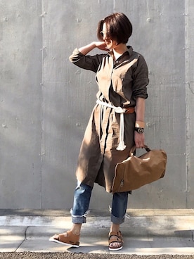 「THEFT（セフト）のアイテム」を使った、mayu.tさん（レディース・155cm）の春コーディネート