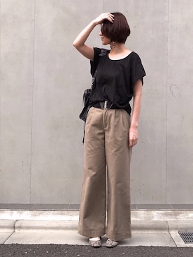 「BALENCIAGA（バレンシアガ）のBalenciaga Classic City Bag, Black（ショルダーバッグ）」を使った、mayu.tさん（レディース・155cm）の春コーディネート