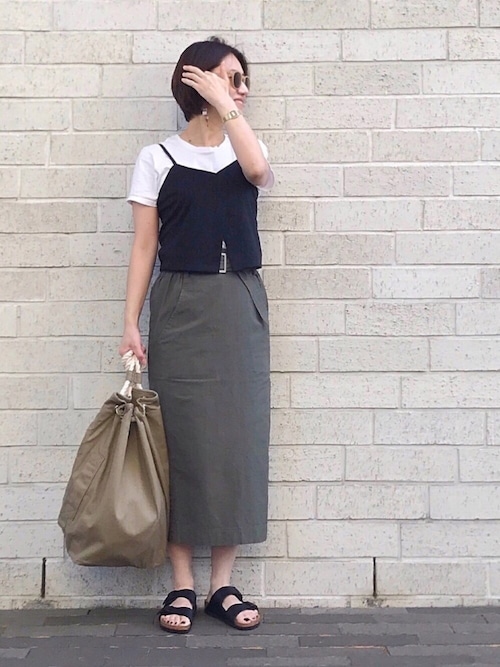 mayu.tさんのサンダル「ARIZONA/アリゾナ ホワイト (UNISEX)(BIRKENSTOCK|ビルケンシュトック)」を使ったコーディネート