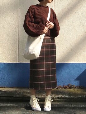 「EGOIST（エゴイスト）のアイテム（アクセサリー）」を使った、mayu.tさん（レディース・155cm）の秋コーディネート