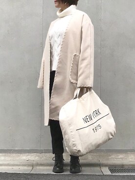 「EGOIST（エゴイスト）のアイテム（アクセサリー）」を使った、mayu.tさん（レディース・155cm）の冬コーディネート