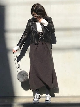 「clasky（クラスキー）のアイテム」を使った、mayu.tさん（レディース・155cm）の冬コーディネート