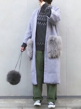 「clasky（クラスキー）のアイテム」を使った、mayu.tさん（レディース・155cm）の冬コーディネート