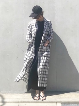 「TODAYFUL（トゥデイフル）のアイテム（シャツワンピース）」を使った、mayu.tさん（レディース・155cm）の春コーディネート