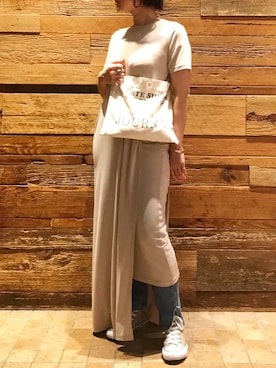 「TODAYFUL（トゥデイフル）のベンドフレームピアス（ピアス（両耳用））」を使った、mayu.tさん（レディース・155cm）の夏コーディネート