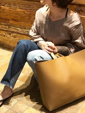 「TODAYFUL（トゥデイフル）のベンドフレームピアス（ピアス（両耳用））」を使った、mayu.tさん（レディース・155cm）の夏コーディネート