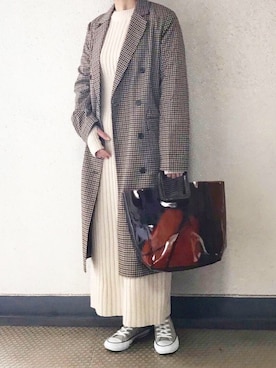 「REAL CUBE（リアルキューブ）のアイテム（バッグ）」を使った、mayu.tさん（レディース・155cm）の秋コーディネート