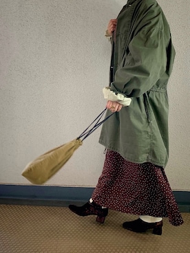 「レイヤードstyle」｜「アイテム（ハンドバッグ）」を使った、mayu.tさん（レディース・155cm）の冬コーディネート