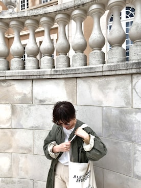 「TODAYFUL（トゥデイフル）のアイテム（サングラス）」を使った、mayu.tさん（レディース・155cm）の春コーディネート