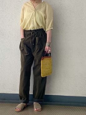 「アイテム（ブラジャー、ホワイト系）」を使った、mayu.tさん（レディース・155cm）の夏コーディネート