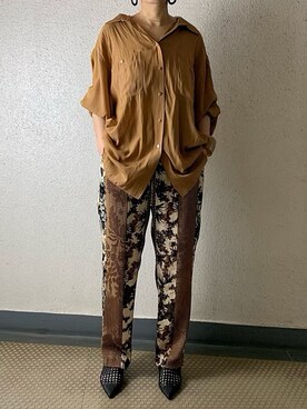 「TODAYFUL（トゥデイフル）のレザーリングピアス（ピアス（両耳用））」を使った、mayu.tさん（レディース・155cm）の夏コーディネート