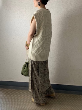 「TODAYFUL（トゥデイフル）のレザーリングピアス（ピアス（両耳用））」を使った、mayu.tさん（レディース・155cm）の夏コーディネート