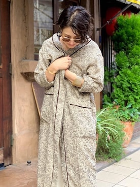 「TODAYFUL（トゥデイフル）のレザーリングピアス（ピアス（両耳用））」を使った、mayu.tさん（レディース・155cm）の秋コーディネート