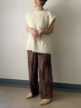 「TODAYFUL（トゥデイフル）のレザーリングピアス（ピアス（両耳用））」を使った、mayu.tさん（レディース・155cm）の秋コーディネート