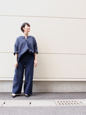 「45R」｜「アイテム（アクセサリー）」を使った、zono.さん（レディース・160cm）の春コーディネート