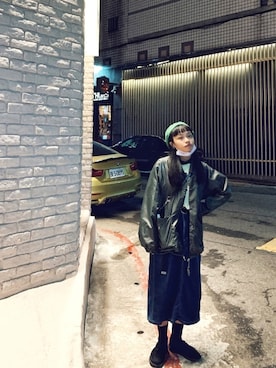「TAIPEI」｜「アイテム（ハンチング/ベレー帽）」を使った、Olly さん（レディース・162cm）の春コーディネート
