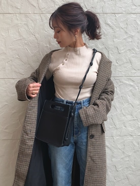 「ハイウエストストレートジーンズ」｜megumiさん（レディース・152cm）の秋コーディネート