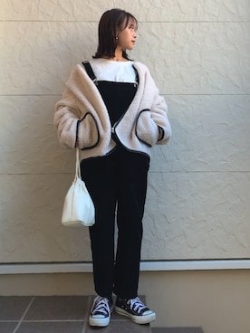 「CONVERSE（コンバース）のconverse（コンバース） ALL STAR OX（オールスターOX）（スニーカー）」を使った、megumiさん（レディース・152cm）の冬コーディネート