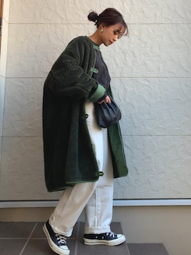 「NAF（ナフ）のアイテム」を使った、megumiさん（レディース・152cm）の冬コーディネート