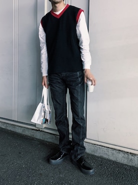 「Y/Project（ワイプロジェクト）のアイテム」を使った、ササキさん（メンズ・179cm）の春コーディネート