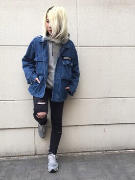 Rさん（レディース・161cm）の春コーディネート