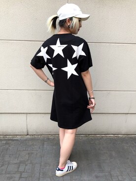 「スター」｜「アイテム（帽子）」を使った、Rさん（レディース・161cm）の春コーディネート