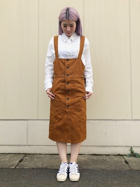「AVIREX DEPOT」｜「アイテム（オールインワン・サロペット）」を使った、Rさん（レディース・161cm）の夏コーディネート