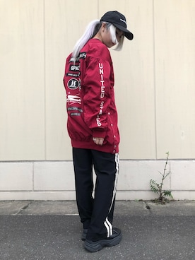 「ラフスタイル」｜「アイテム（MA-1）」を使った、Rさん（レディース・161cm）の秋コーディネート