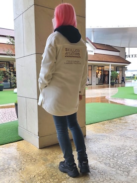 「雨」｜「アイテム（ブルゾン）」を使った、Rさん（レディース・161cm）の秋コーディネート