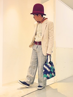 「GIVENCHY（ジバンシイ）のアイテム（スラックス）」を使った、HirôtaKa_sTさん（メンズ・171cm）の冬コーディネート