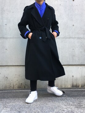 「ネオンカラー」｜「アイテム（トレンチコート）」を使った、かぎょうさん（メンズ・172cm）の秋コーディネート