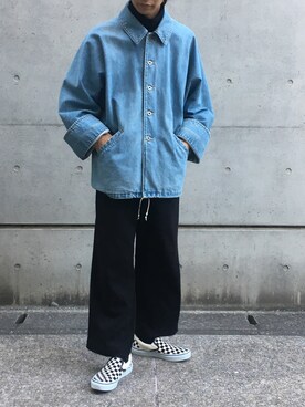 「やっぱりストリートが好き」｜「アイテム（デニムジャケット）」を使った、かぎょうさん（メンズ・173cm）の秋コーディネート