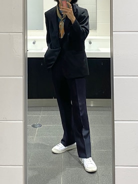 「アイテム（バンダナ/スカーフ、ゴールド系）」を使った、かぎょうさん（メンズ・173cm）の秋コーディネート