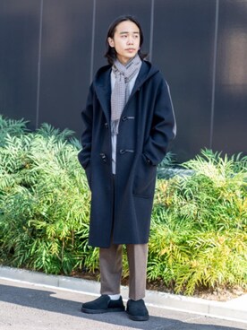 「BEAUTY&YOUTH UNITED ARROWS（ビューティーアンドユースユナイテッドアローズ）のアイテム（ダッフルコート）」を使った、かぎょうさん（メンズ・173cm）の秋コーディネート