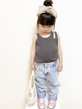 Rikaさん(キッズ・90cm)の夏コーディネート