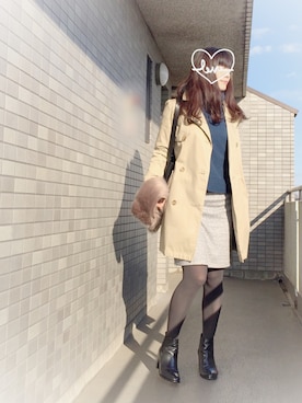 「WEAR昭和部」｜「アイテム（トレンチコート）」を使った、☆aiai☆さん（レディース・166cm）の春コーディネート