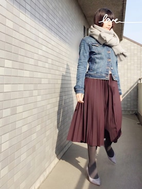 「WEAR昭和部」｜「アイテム（デニムジャケット）」を使った、☆aiai☆さん（レディース・166cm）の春コーディネート