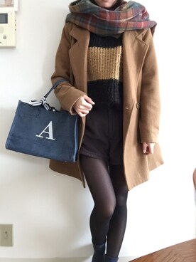 ピーコートを使った キャメル の人気ファッションコーディネート Wear