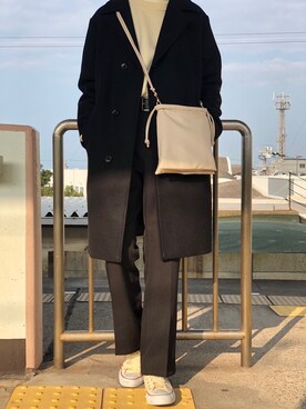 「niko and...（ニコアンド）のアイテム（チェスターコート）」を使った、ぱるさん（メンズ・173cm）の冬コーディネート