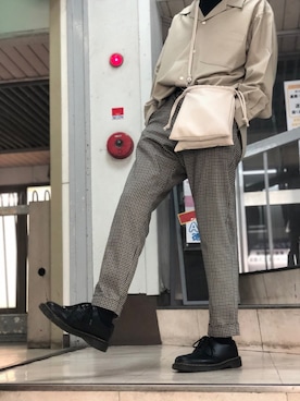 「CIAOPANIC TYPY（チャオパニックティピー）のアイテム（スラックス）」を使った、ぱるさん（メンズ・173cm）の冬コーディネート