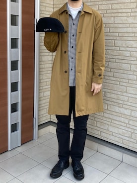 「アーバンリサーチ」｜「アイテム（ハンチング/ベレー帽）」を使った、metsan1986さん（メンズ・177cm）の冬コーディネート