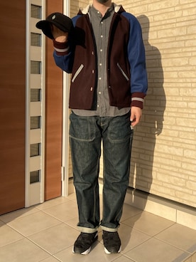 「SKOOKUM（スクーカム）のアイテム（ブルゾン）」を使った、metsan1986さん（メンズ・177cm）の冬コーディネート