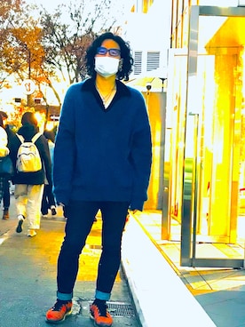 「DEAL DESIGN（ディールデザイン）のアイテム（アクセサリー）」を使った、リキトさん（メンズ・176cm）の冬コーディネート